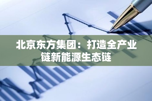 北京东方集团：打造全产业链新能源生态链