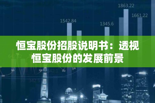 恒宝股份招股说明书：透视恒宝股份的发展前景