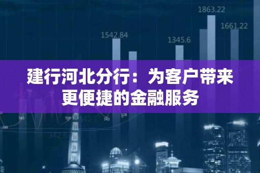 建行河北分行：为客户带来更便捷的金融服务
