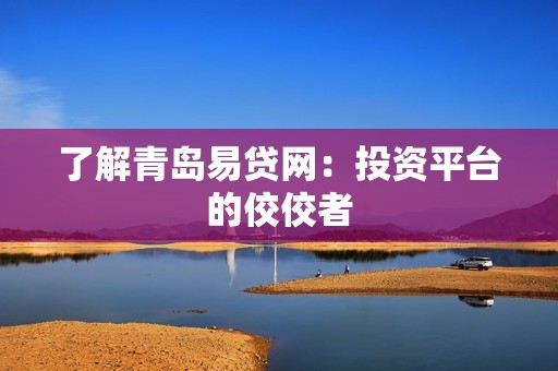 了解青岛易贷网：投资平台的佼佼者