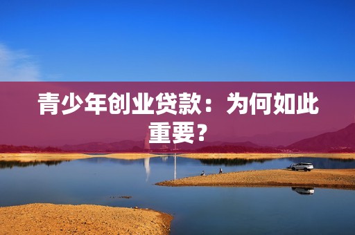 青少年创业贷款：为何如此重要？