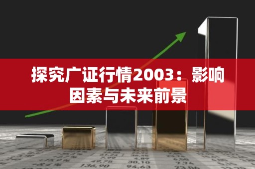 探究广证行情2003：影响因素与未来前景