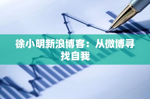 徐小明新浪博客：从微博寻找自我