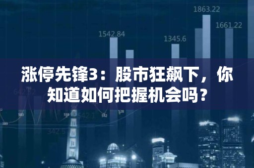 涨停先锋3：股市狂飙下，你知道如何把握机会吗？