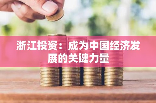 浙江投资：成为中国经济发展的关键力量