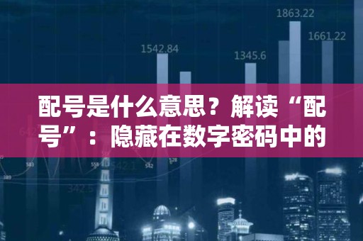 配号是什么意思？解读“配号”：隐藏在数字密码中的秘密