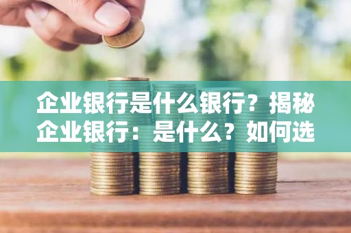 企业银行是什么银行？揭秘企业银行：是什么？如何选择？