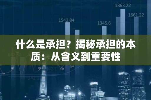什么是承担？揭秘承担的本质：从含义到重要性
