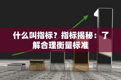 什么叫指标？指标揭秘：了解合理衡量标准