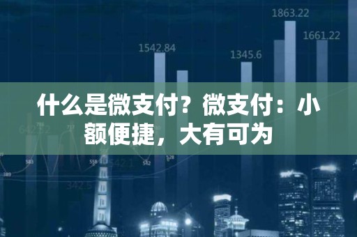 什么是微支付？微支付：小额便捷，大有可为
