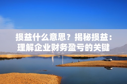 损益什么意思？揭秘损益：理解企业财务盈亏的关键