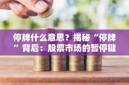 停牌什么意思？揭秘“停牌”背后：股票市场的暂停键