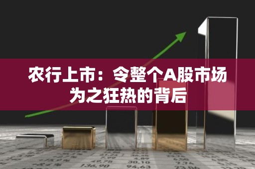 农行上市：令整个A股市场为之狂热的背后