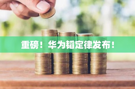 重磅！华为韬定律发布！