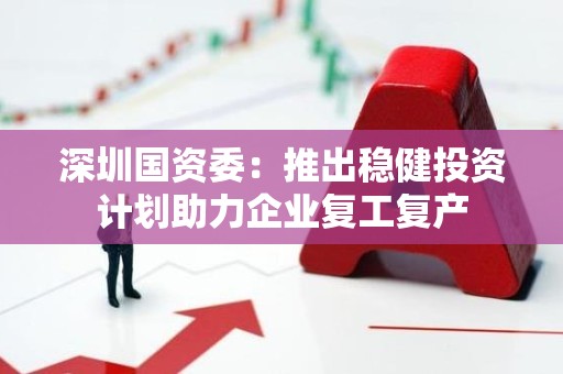 深圳国资委：推出稳健投资计划助力企业复工复产