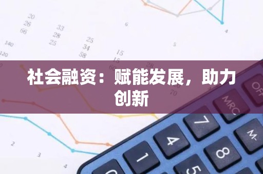 社会融资：赋能发展，助力创新
